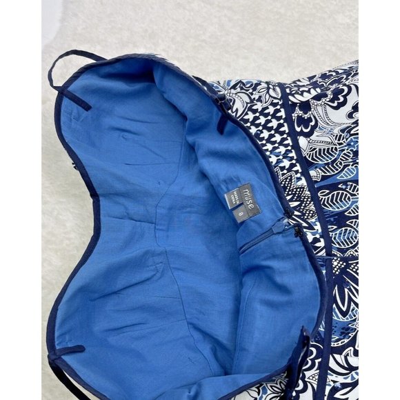 Muse‎ Spaghetti Strap Floral Abstract Bandana Print Dress Size 8 Fully Lined - Picture 9 of 9